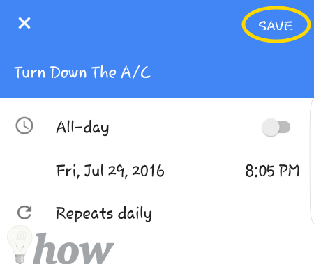 Google Now Cal Reminder 