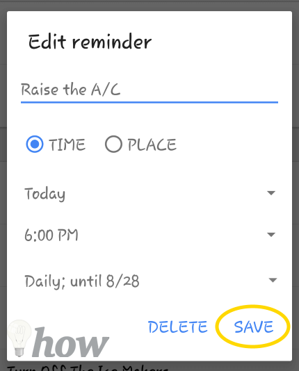 Google Now Reminder Repeat