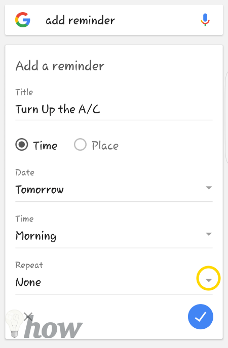 Google Now Reminder 