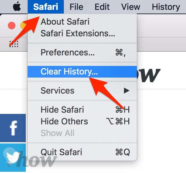 clearing history safari mac