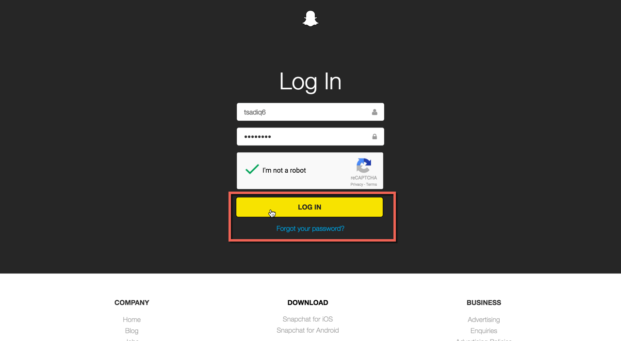 Snapchat Login Olnline