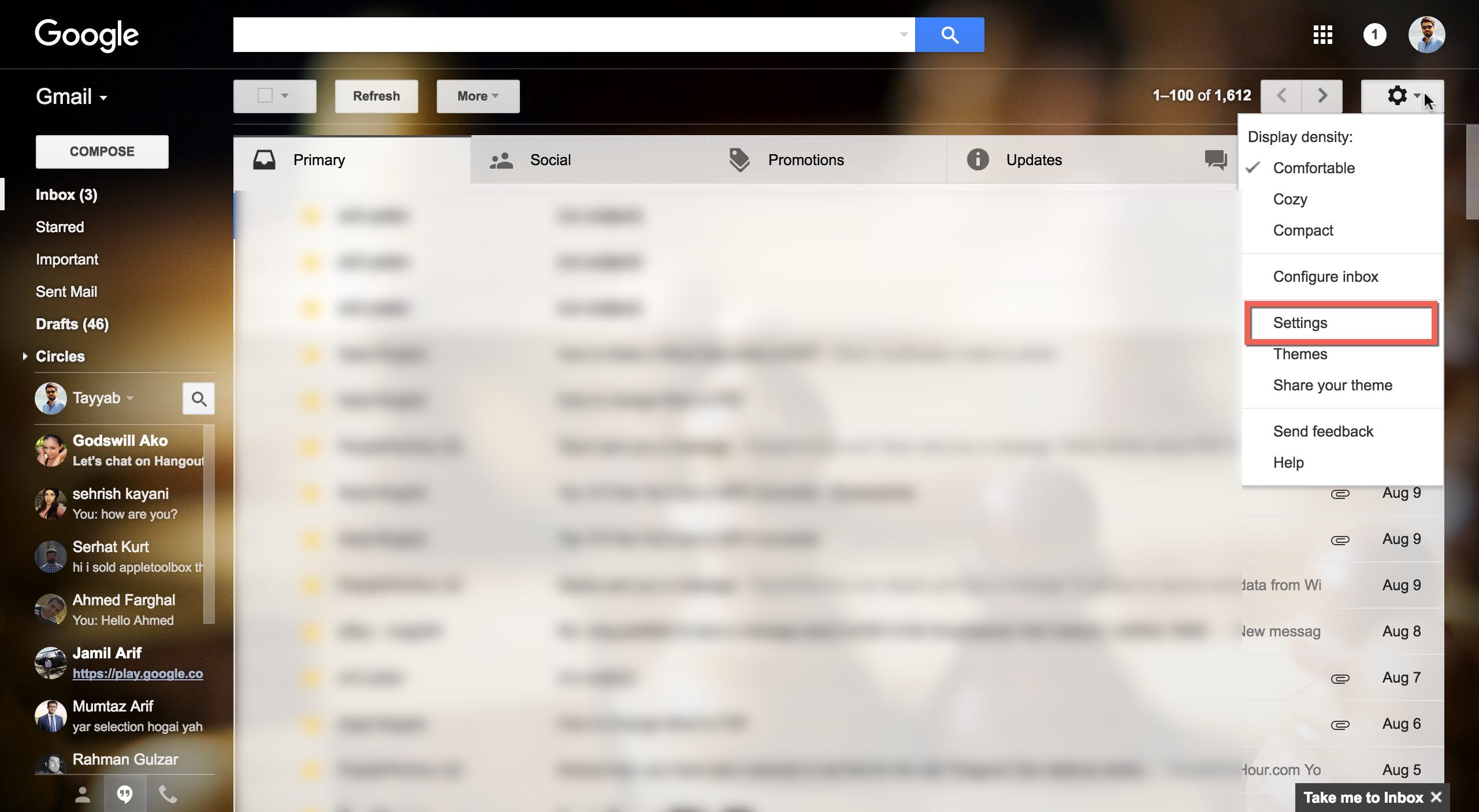 block emails on Gmail