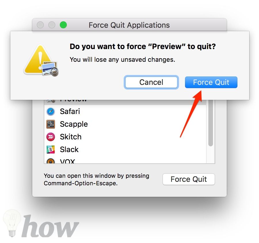 Force quit mac os