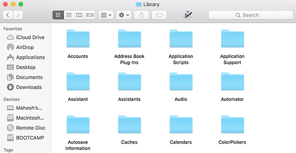 Get Access to the Hidden Library Folder