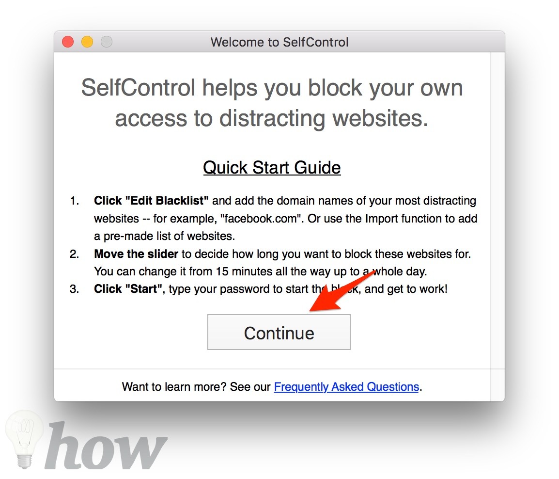 block website using SelfControl