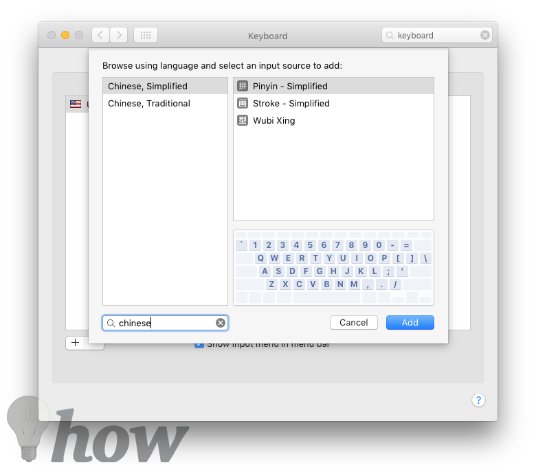 type in another language 