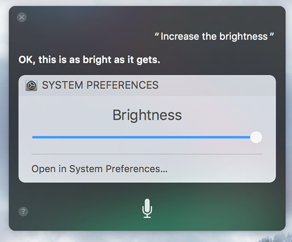 Commands for Siri