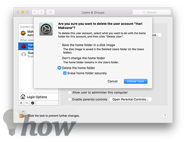 Deleting a User Account on a Mac 