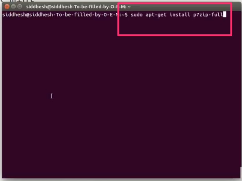 install 7zip on ubuntu