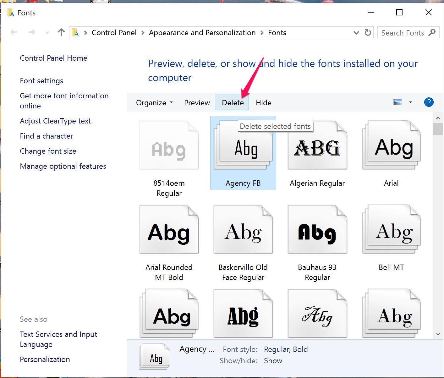 Download google fonts windows 7