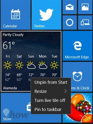 customize the Windows 10 start menu