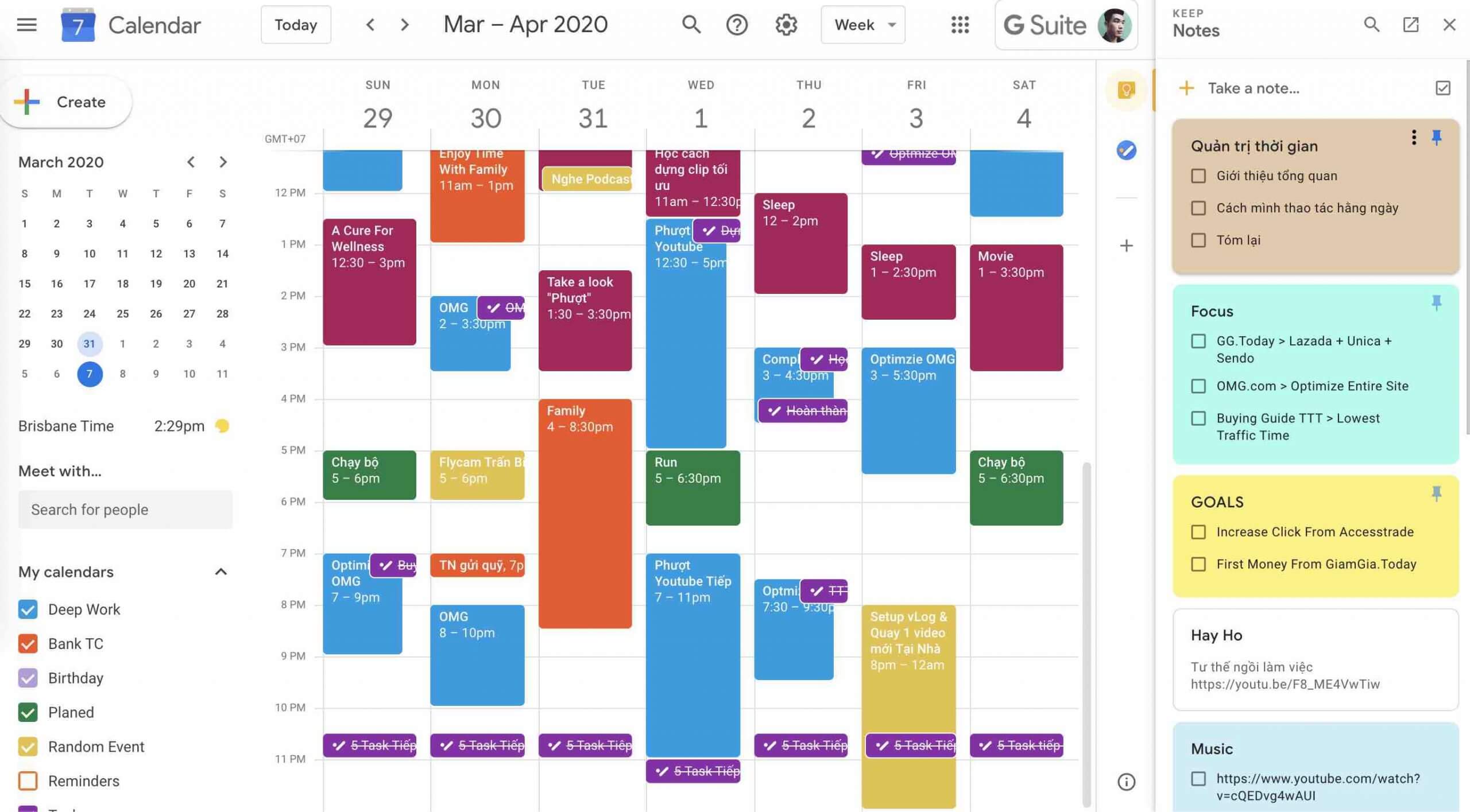 google calendar