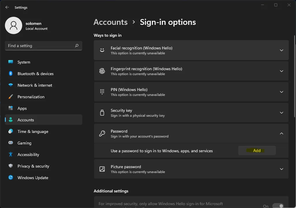 control panel as an administrator