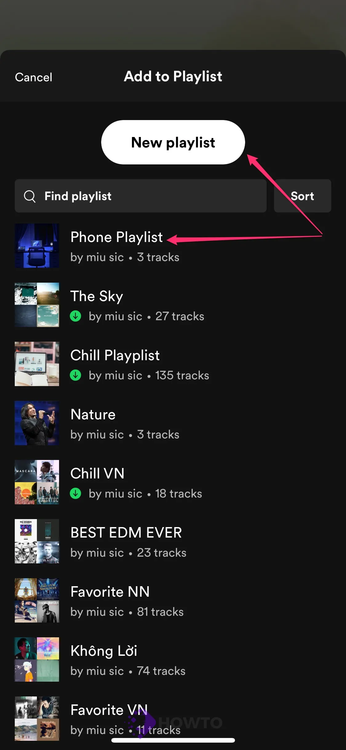 spotify playlist mobile 