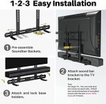 USX MOUNT Universal Soundbar Mount, Sound Bar TV Bracket for Soundbar with Speaker