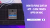 How to Force Quit an App 1