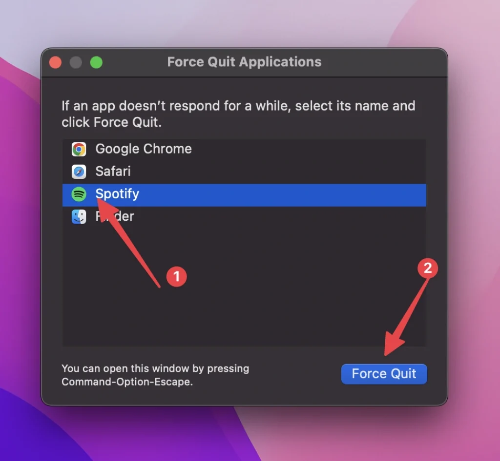 force quit mac