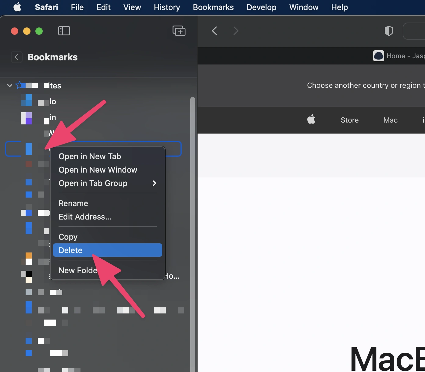 How to Delete a Bookmark on Mac