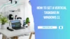 How To Set A Vertical Taskbar In Windows 11