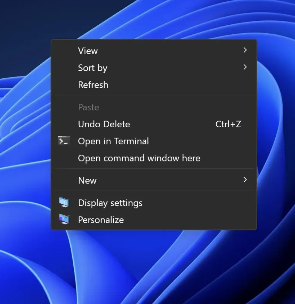 windows 11 menu