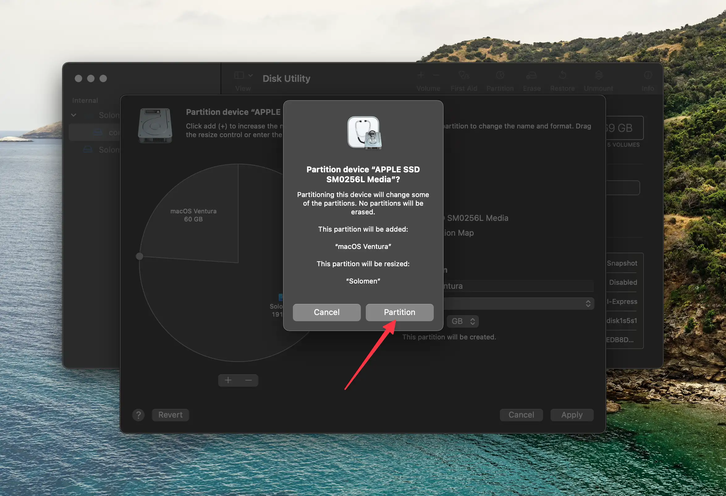 create a new partition on macOS