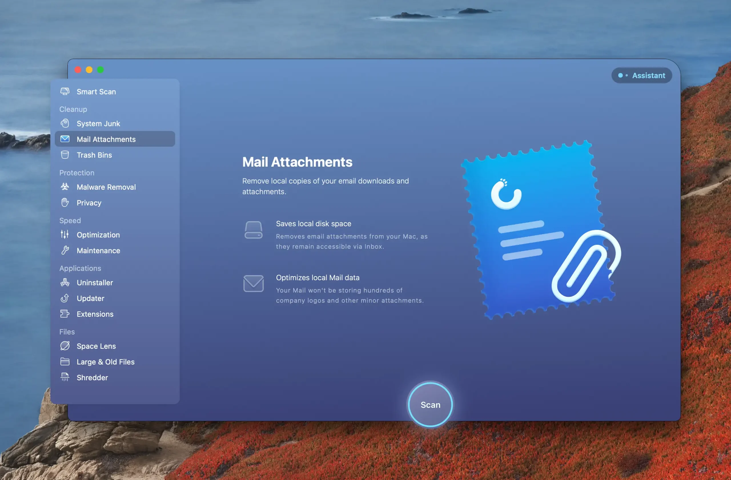 CleanMyMac X Mail Attachments