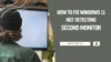 Windows 11 Not Detecting Second Monitor